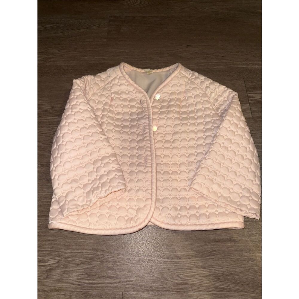 Quilted Light Pink Puffer Jacket by